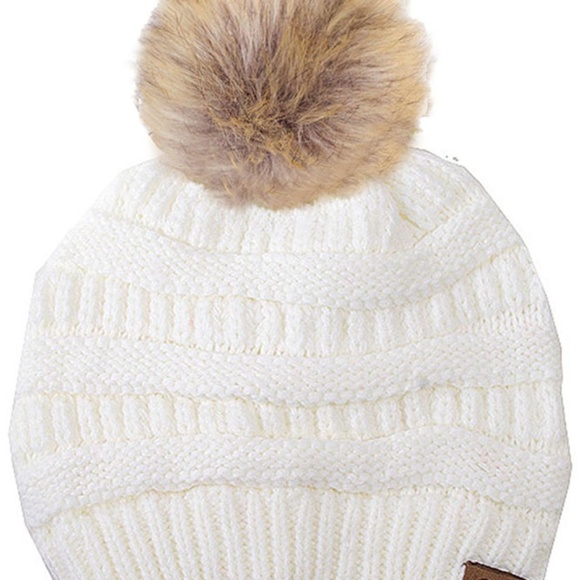 C.C 3pc Knit Warm Pom Beanie Gloves Scarves Set main image 5